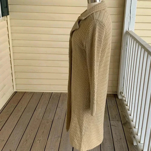 Dialogue Merino Wool Cardigan Sweater Duster Sz Petite XS Beige Coatigan QVC XSP - Picture 4 of 9